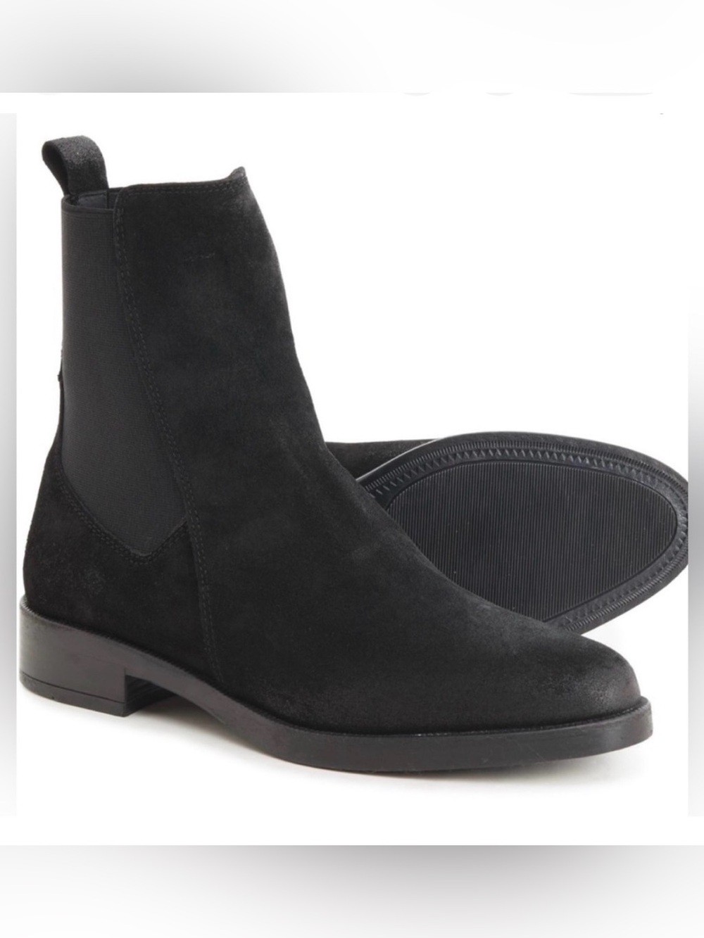 Emanuele Crasto Black Suede Chelsea Boots 9.5 winter fall causal comfy